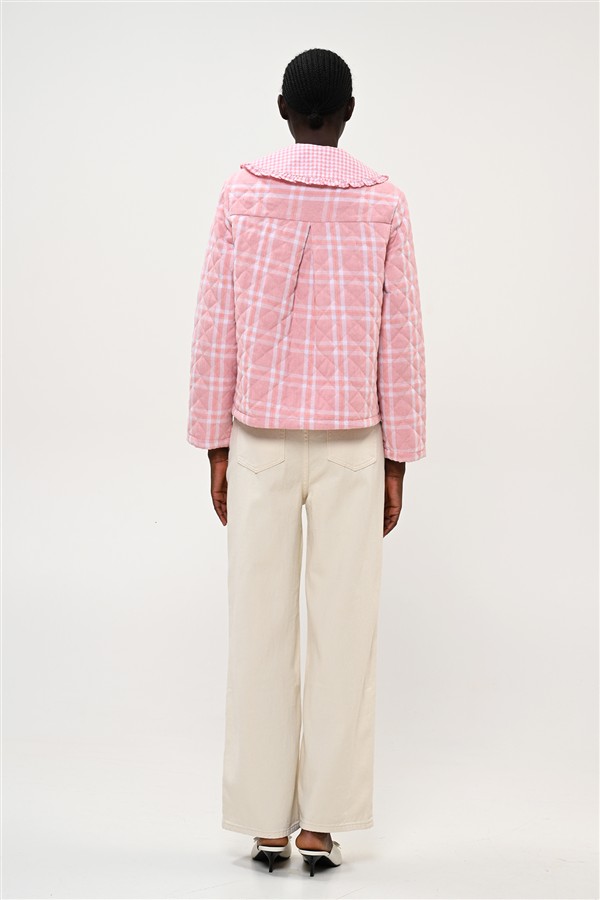 BOOM 001 CAPITONE JACKET CHECK PINK